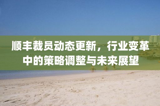 順豐裁員動態更新,行業變革中的策略調整與未來展望