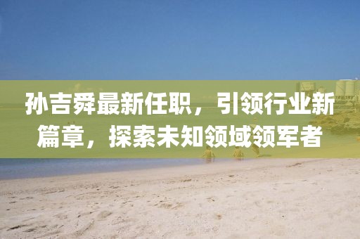 孫吉舜最新任職,引領(lǐng)行業(yè)新篇章,探索未知領(lǐng)域領(lǐng)軍者