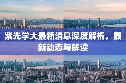 紫光學大最新消息深度解析,最新動態與解讀