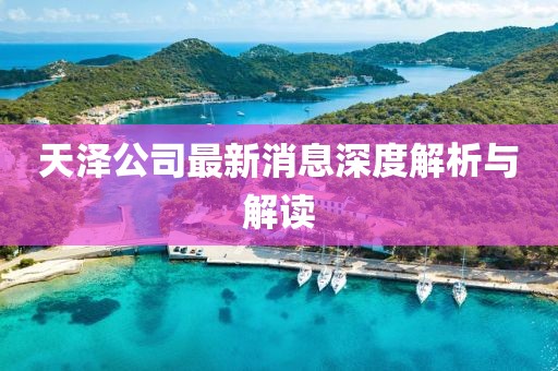 天澤公司最新消息深度解析與解讀