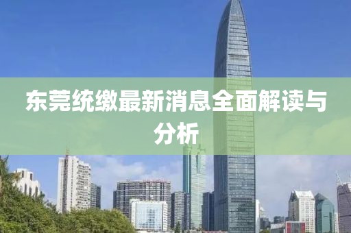 東莞統繳最新消息全面解讀與分析