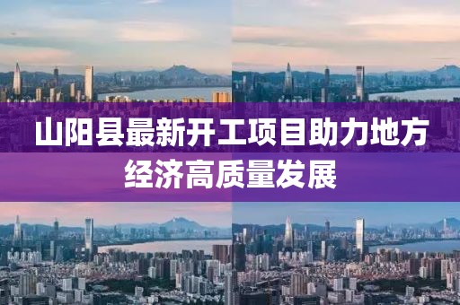 山陽縣最新開工項目助力地方經濟高質量發展