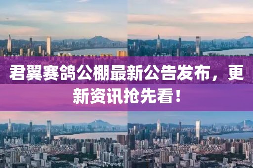 君翼賽鴿公棚最新公告發布，更新資訊搶先看！