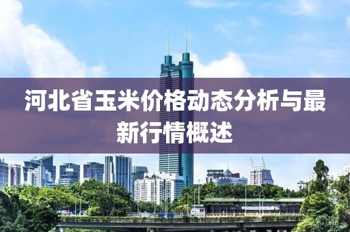 河北省玉米價格動態分析與最新行情概述