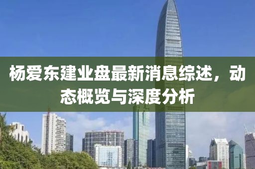 楊愛東建業盤最新消息綜述,動態概覽與深度分析