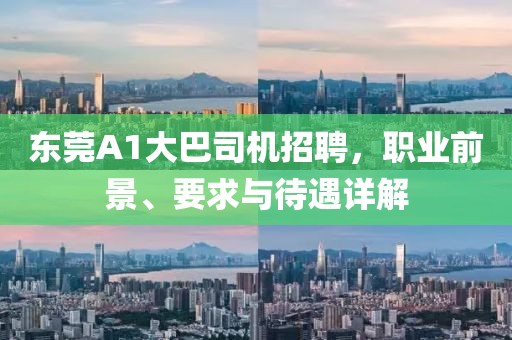 東莞A1大巴司機招聘,職業前景、要求與待遇詳解