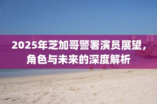 2025年芝加哥警署演員展望,角色與未來的深度解析