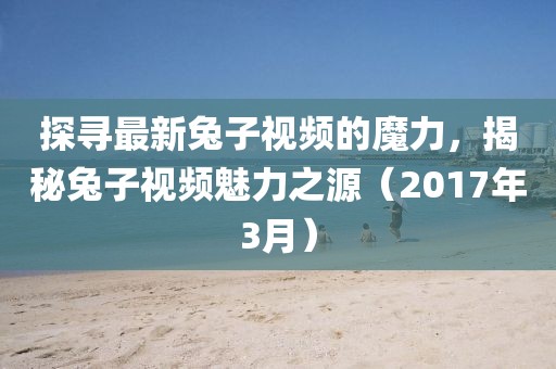 探尋最新兔子視頻的魔力,揭秘兔子視頻魅力之源(2017年3月)