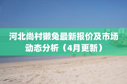 河北尚村獺兔最新報價及市場動態分析(4月更新)