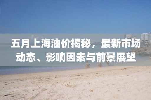 五月上海油價(jià)揭秘,最新市場(chǎng)動(dòng)態(tài)、影響因素與前景展望