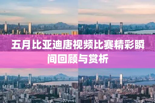 五月比亞迪唐視頻比賽精彩瞬間回顧與賞析
