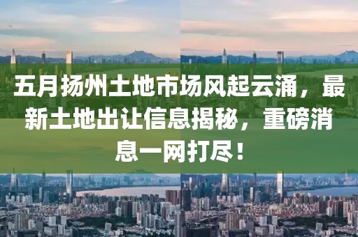 五月?lián)P州土地市場風(fēng)起云涌,最新土地出讓信息揭秘,重磅消息一網(wǎng)打盡!