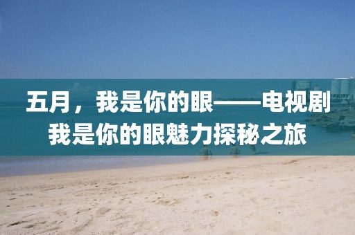 五月,我是你的眼——電視劇我是你的眼魅力探秘之旅