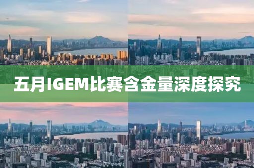 五月IGEM比賽含金量深度探究