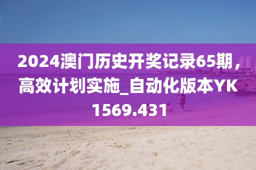 2024澳門歷史開獎記錄65期，高效計劃實施_自動化版本YK1569.431