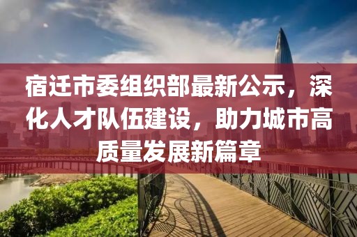 宿遷市委組織部最新公示,深化人才隊(duì)伍建設(shè),助力城市高質(zhì)量發(fā)展新篇章