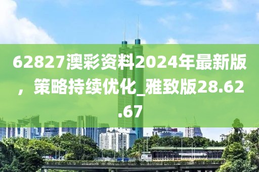 62827澳彩資料2024年最新版,策略持續(xù)優(yōu)化_雅致版28.62.67